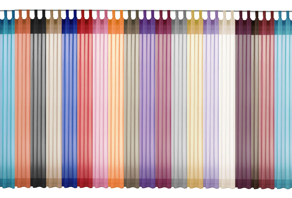Schlaufenschal Gardine uni transparent Voile 61175