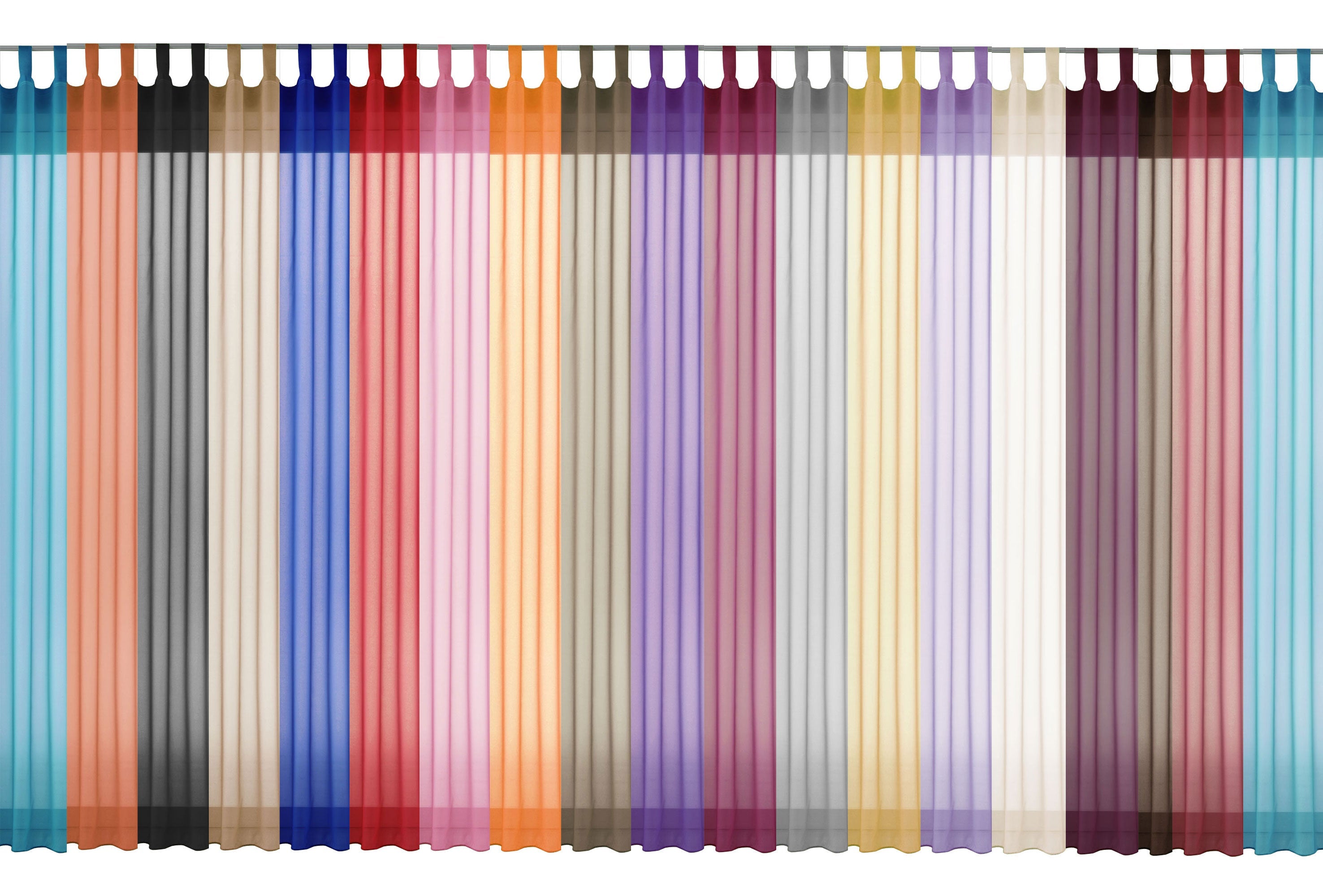 Schlaufenschal Gardine uni transparent Voile 61175