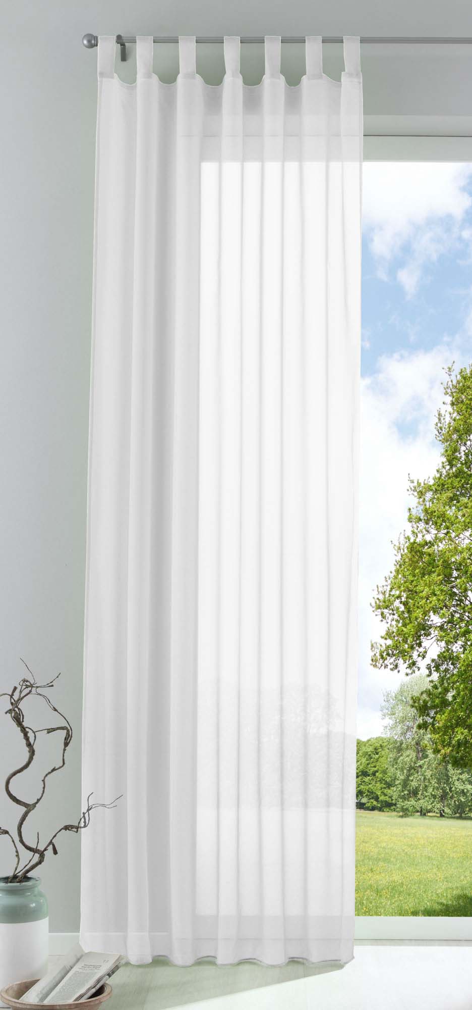 Schlaufenschal Gardine uni transparent Voile 61175