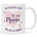 Bedruckte Tasse mit Spruch Das höchste Glück