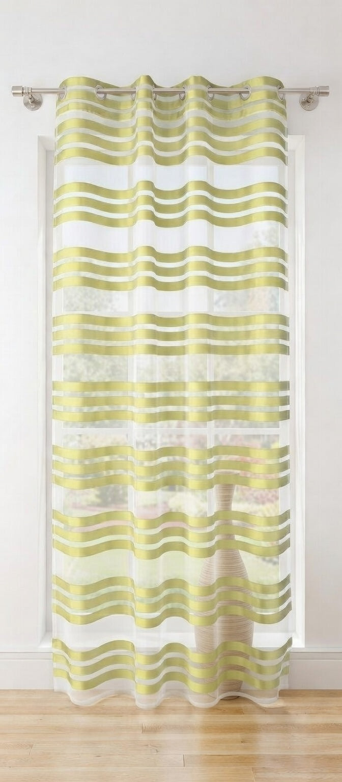 Ösen Schal »GÖTTINGEN« transparent Organza Gardine mit Querstreifen 89133