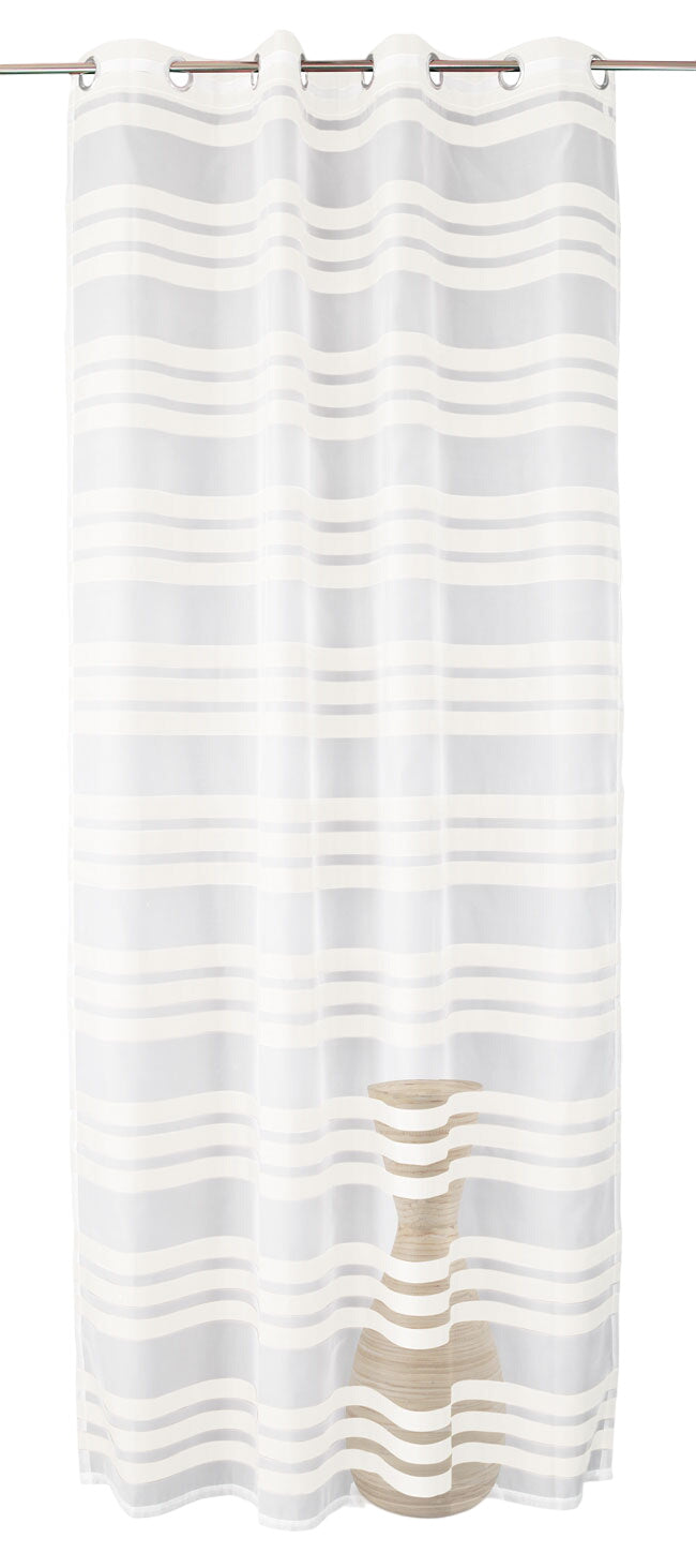 Ösen Schal »GÖTTINGEN« transparent Organza Gardine mit Querstreifen 89133