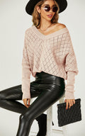 Pointelle Striped Sheer Jumper In Beige