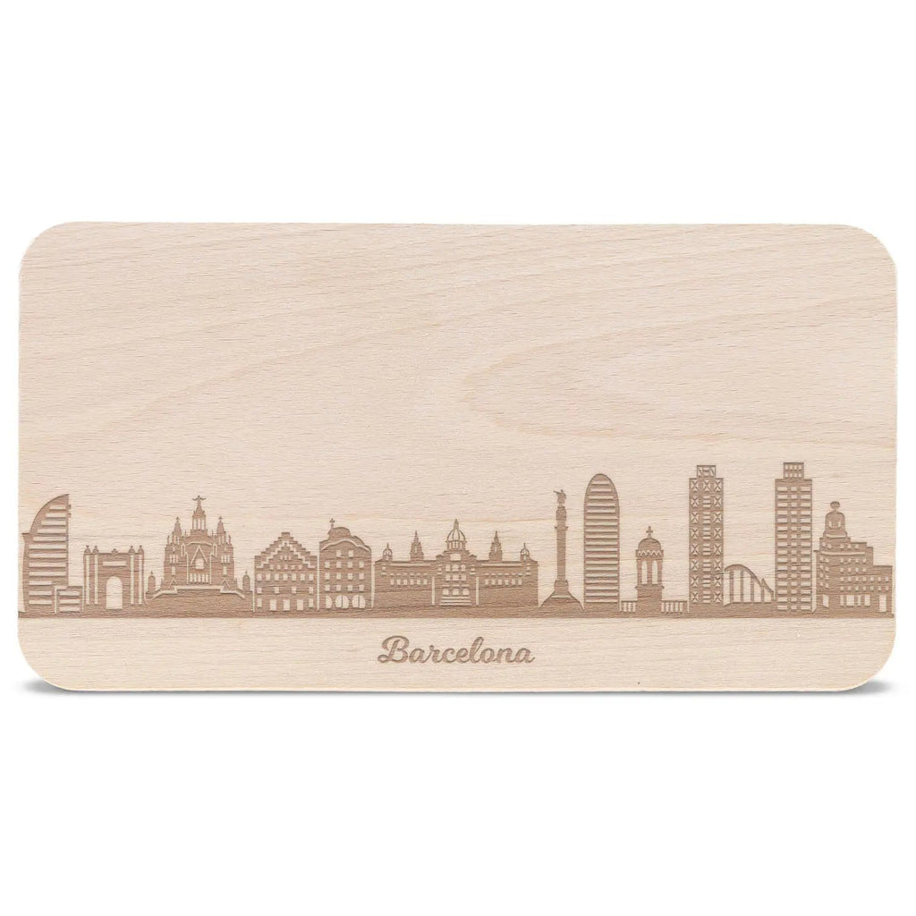 Frühstücksbrettchen Skyline Barcelona