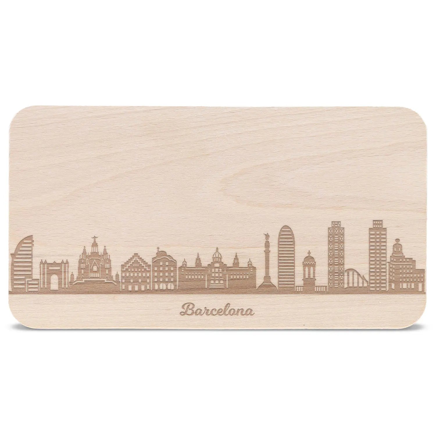 Frühstücksbrettchen Skyline Barcelona