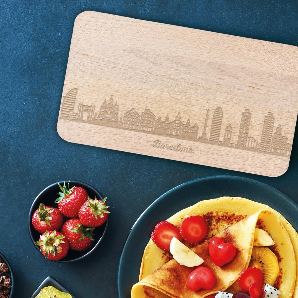 Frühstücksbrettchen Skyline Barcelona