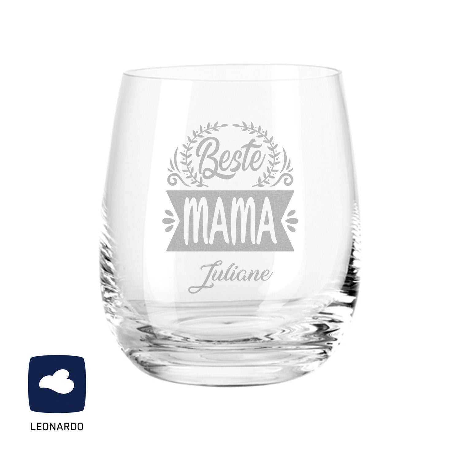 Leonardo Teelicht mit Gravur im "Beste MAMA" Design