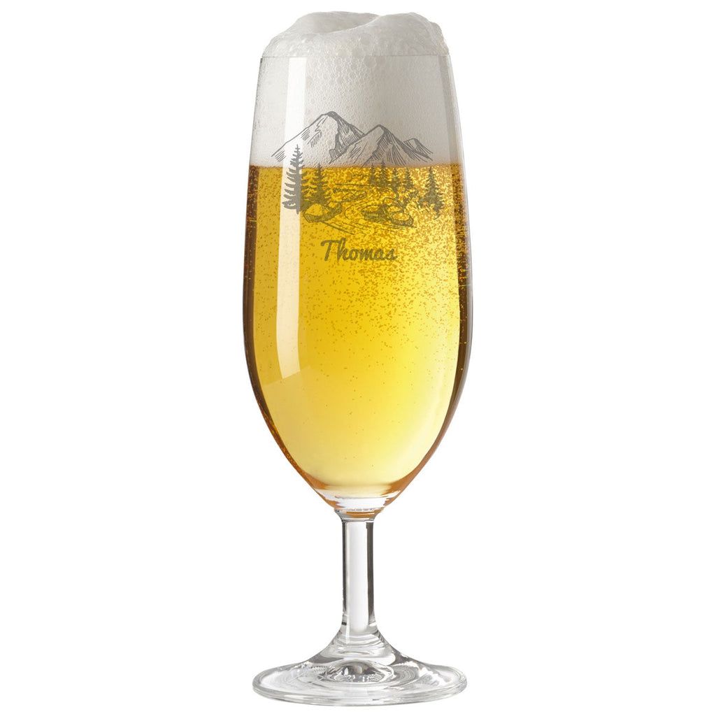Leonardo Bierglas mit Gravur "Mountain" mit Namen
