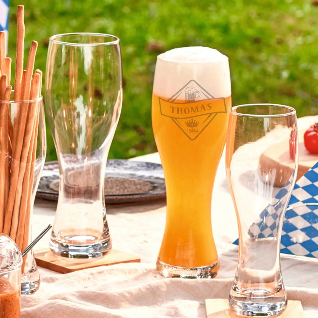 Leonardo Weizenglas mit Gravur "Bierkenner + Wunschname"