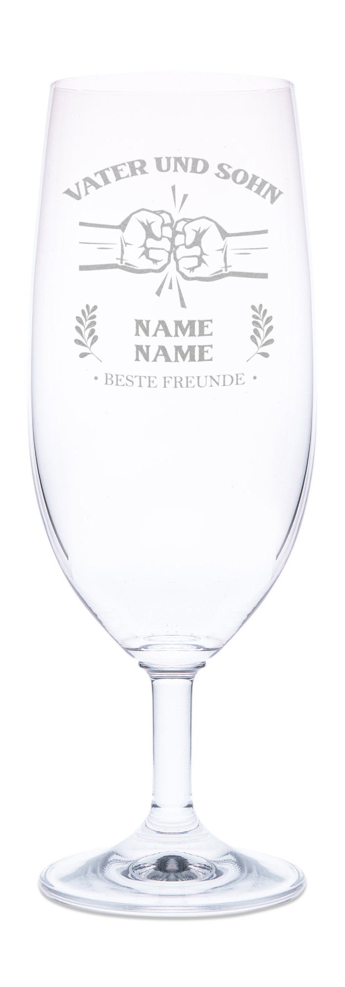 Leonardo Bierglas mit Gravur "Vater und Sohn"