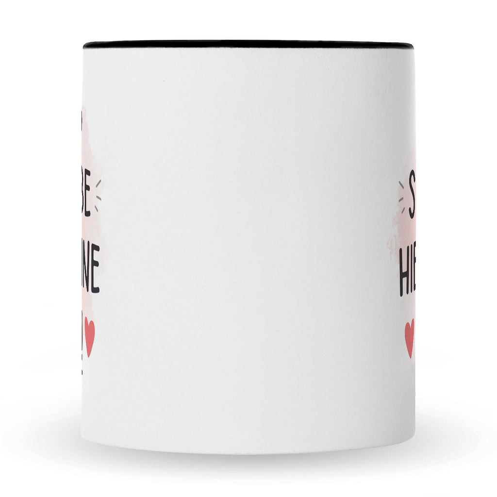 Bedruckte Tasse mit Spruch Wird scheiße ohne dich