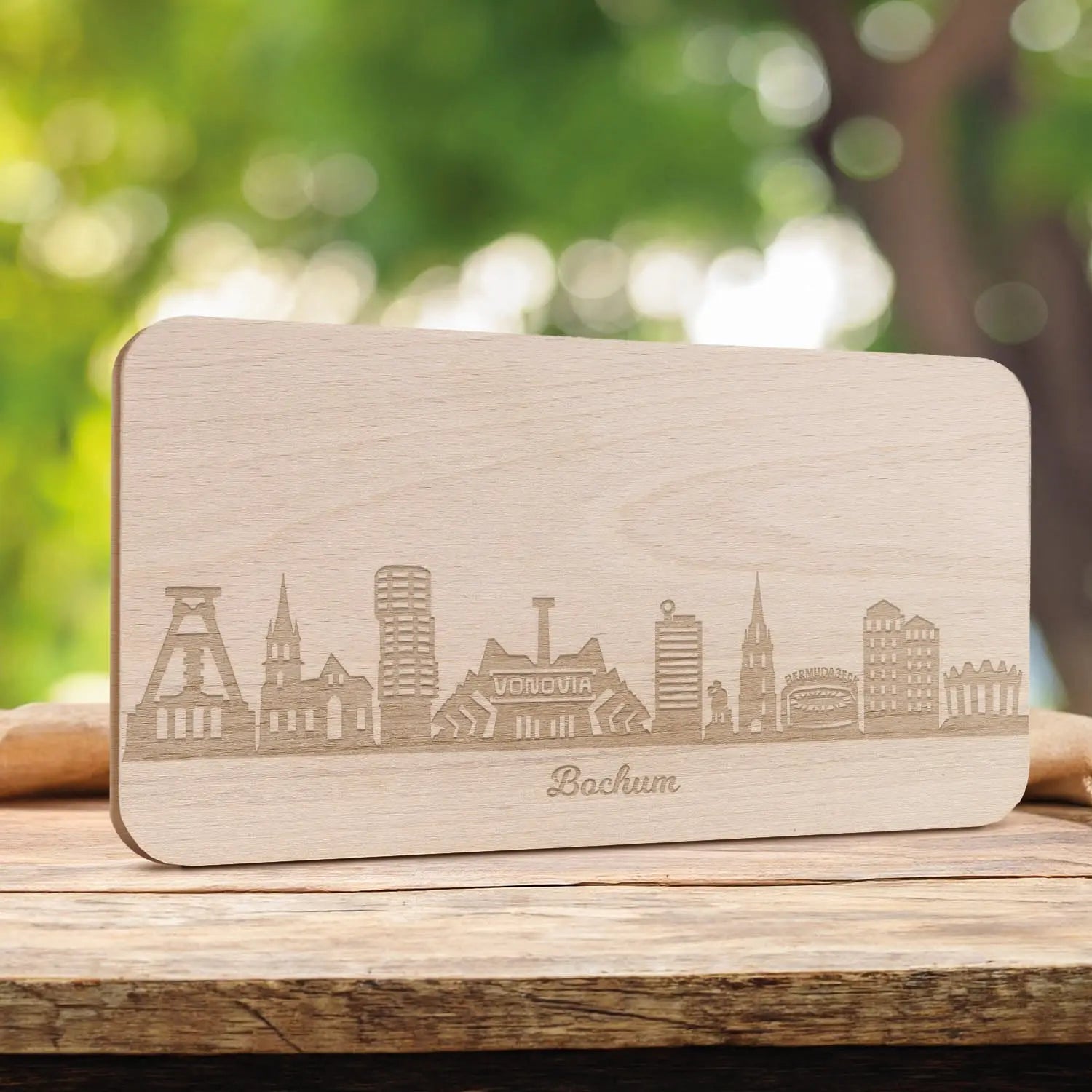 Frühstücksbrettchen Skyline Bochum