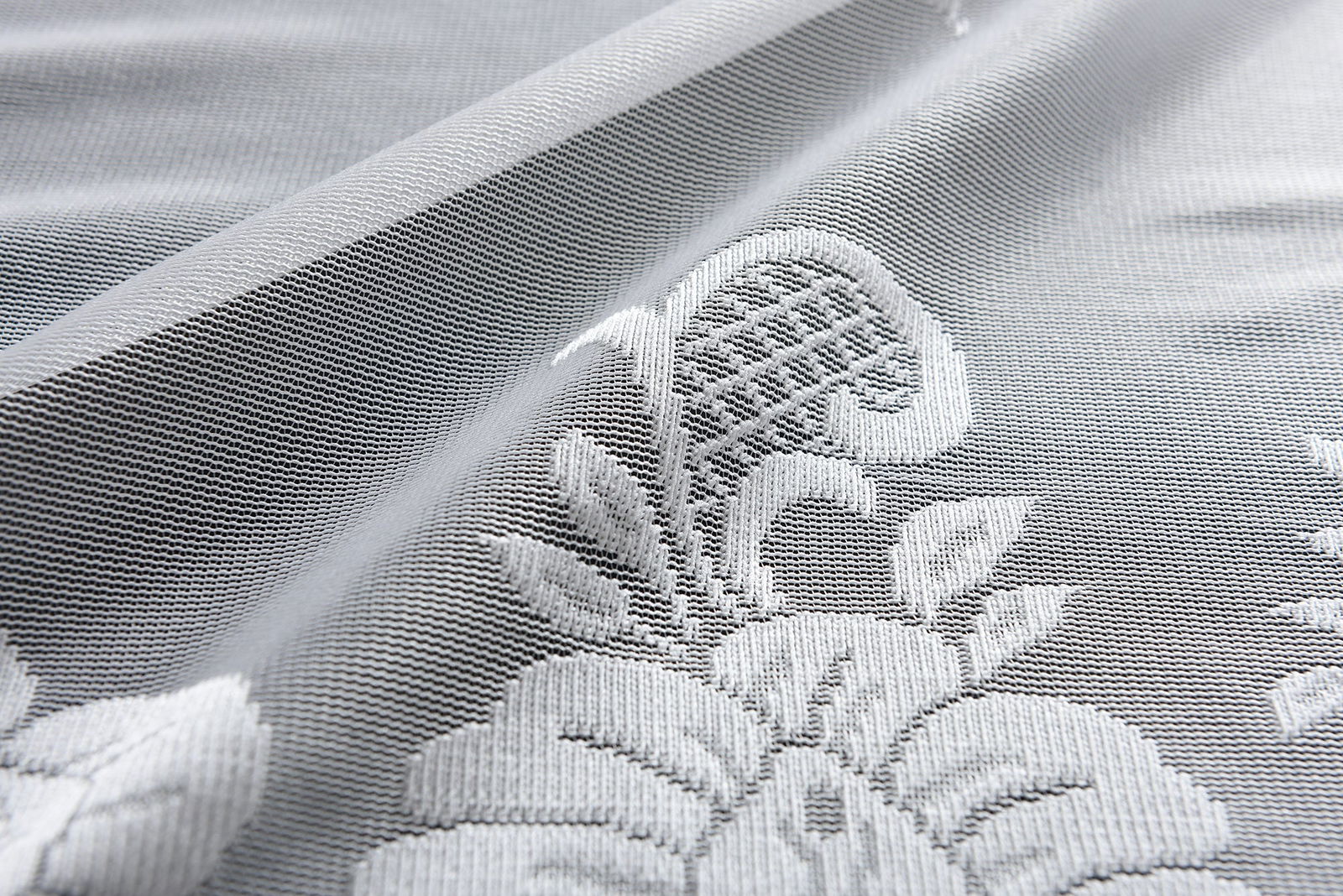 Bogenstore Gardine Jacquard »Rosendahl«, Blumenmuster Weiß Kräuselband Universalband Faltenband Store 13140