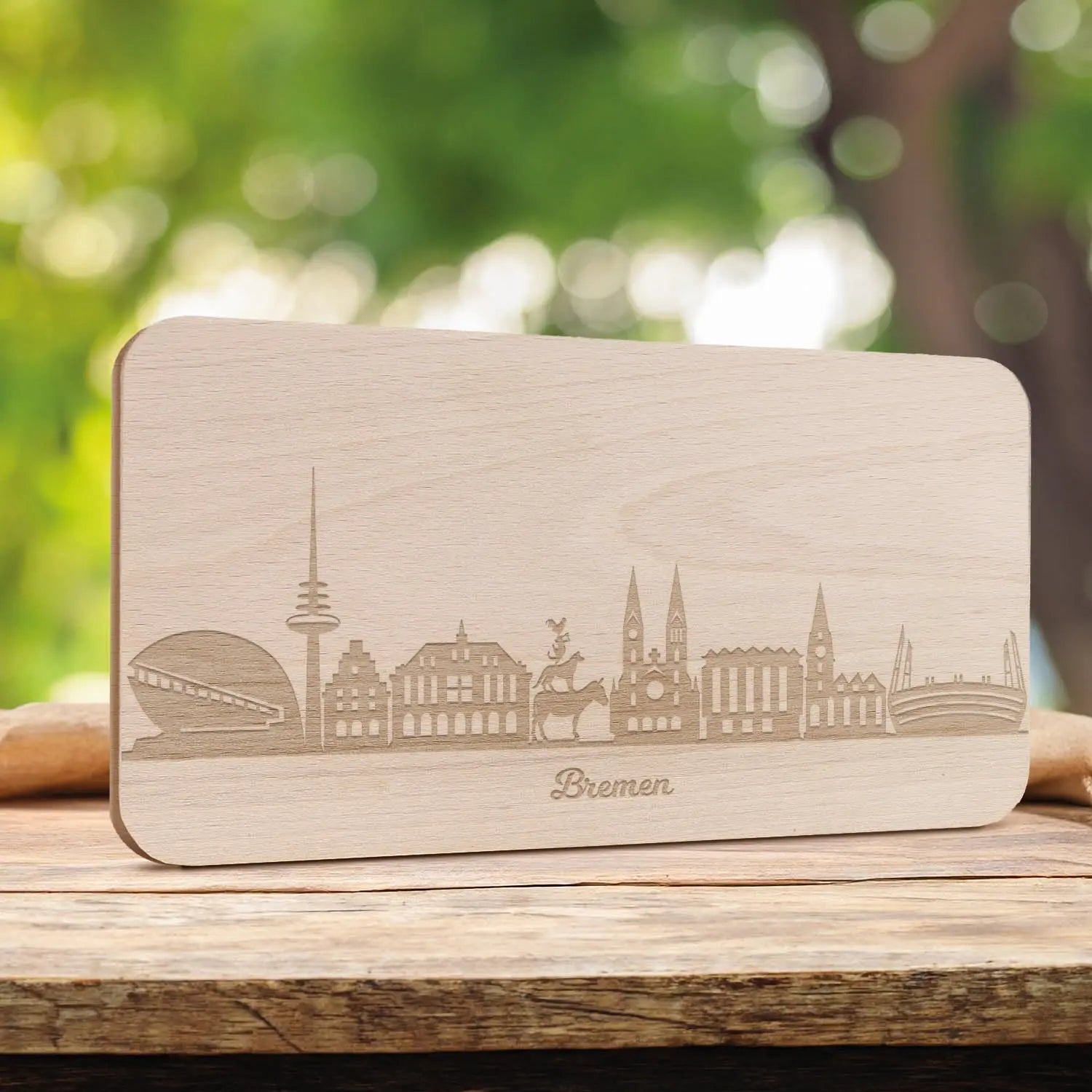 Frühstücksbrettchen Skyline Bremen