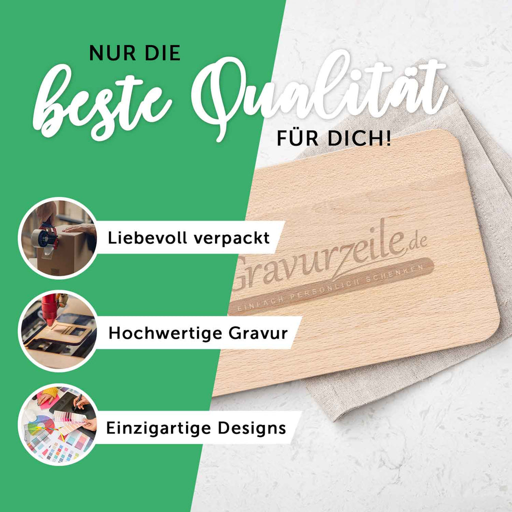 Frühstücksbrettchen aus Holz mit Gravur - Frohe Weihnachten & ein glückliches Neues Jahr