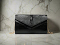 Crocodile pattern leather bag women cowhide shoulder clutch