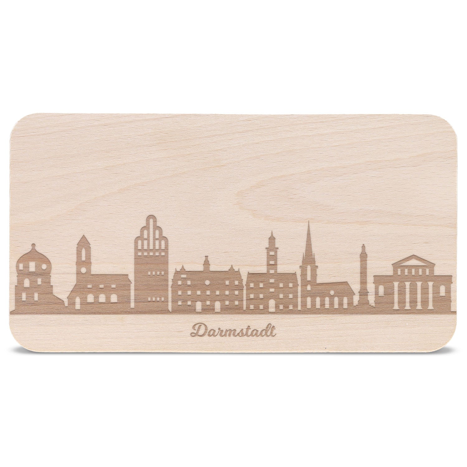 Frühstücksbrettchen Skyline Darmstadt