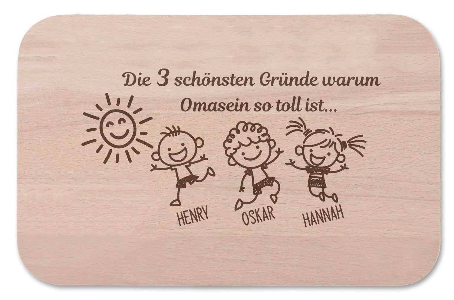 Frühstücksbrettchen Der schönste Grund warum Oma sein so toll ist