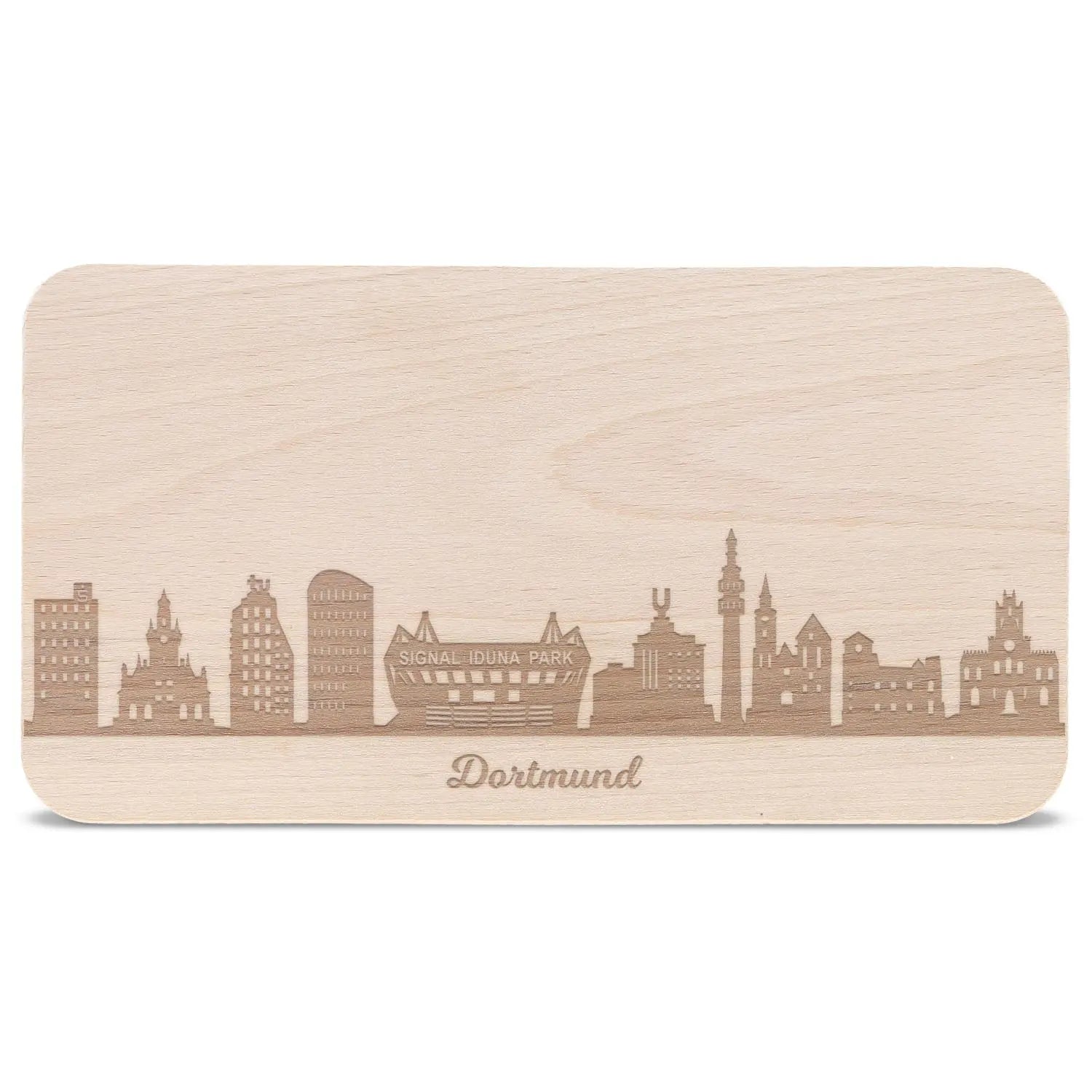 Frühstücksbrettchen Skyline Dortmund