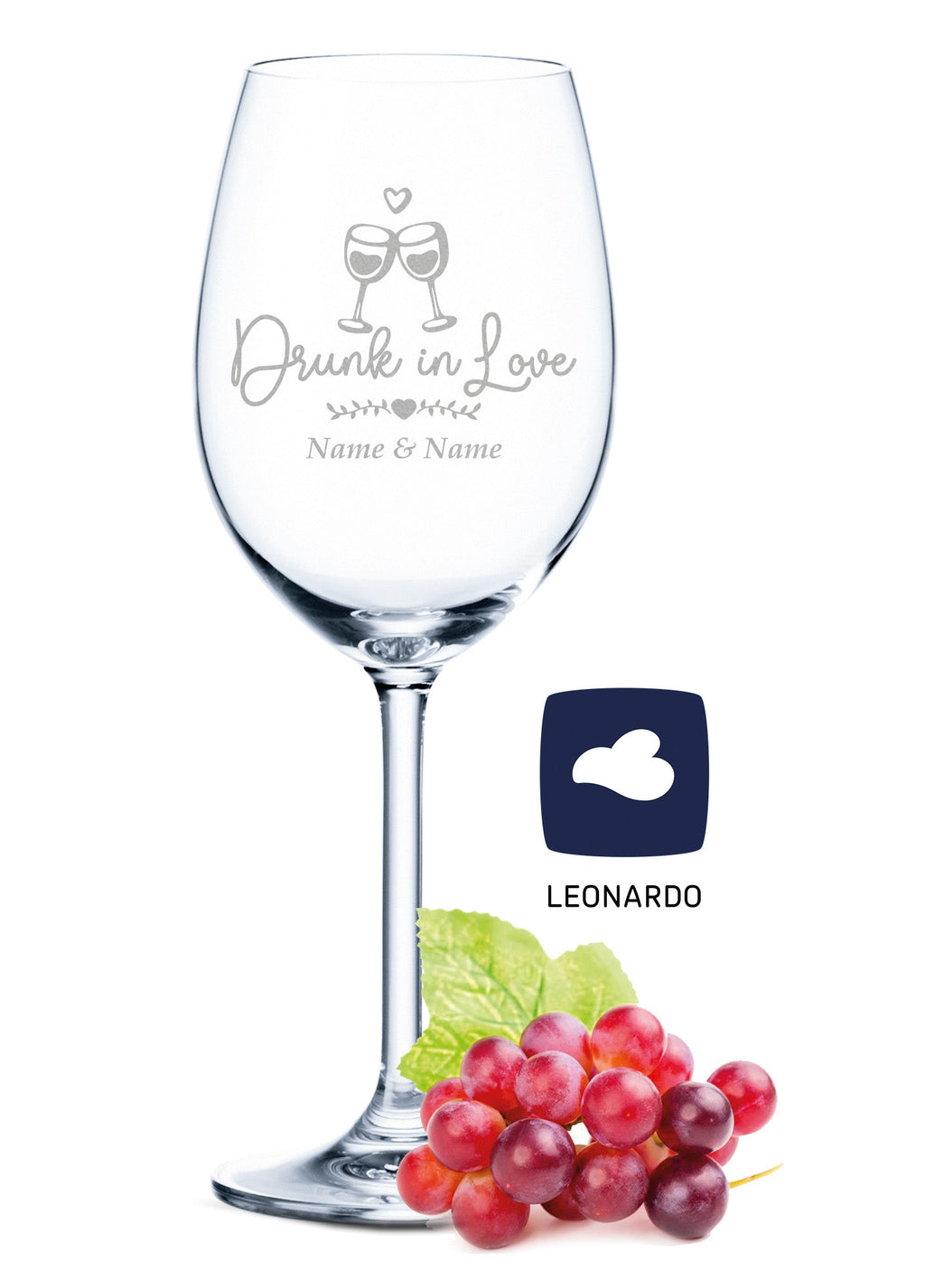 Leonardo Weinglas mit Gravur "Drunk in Love"