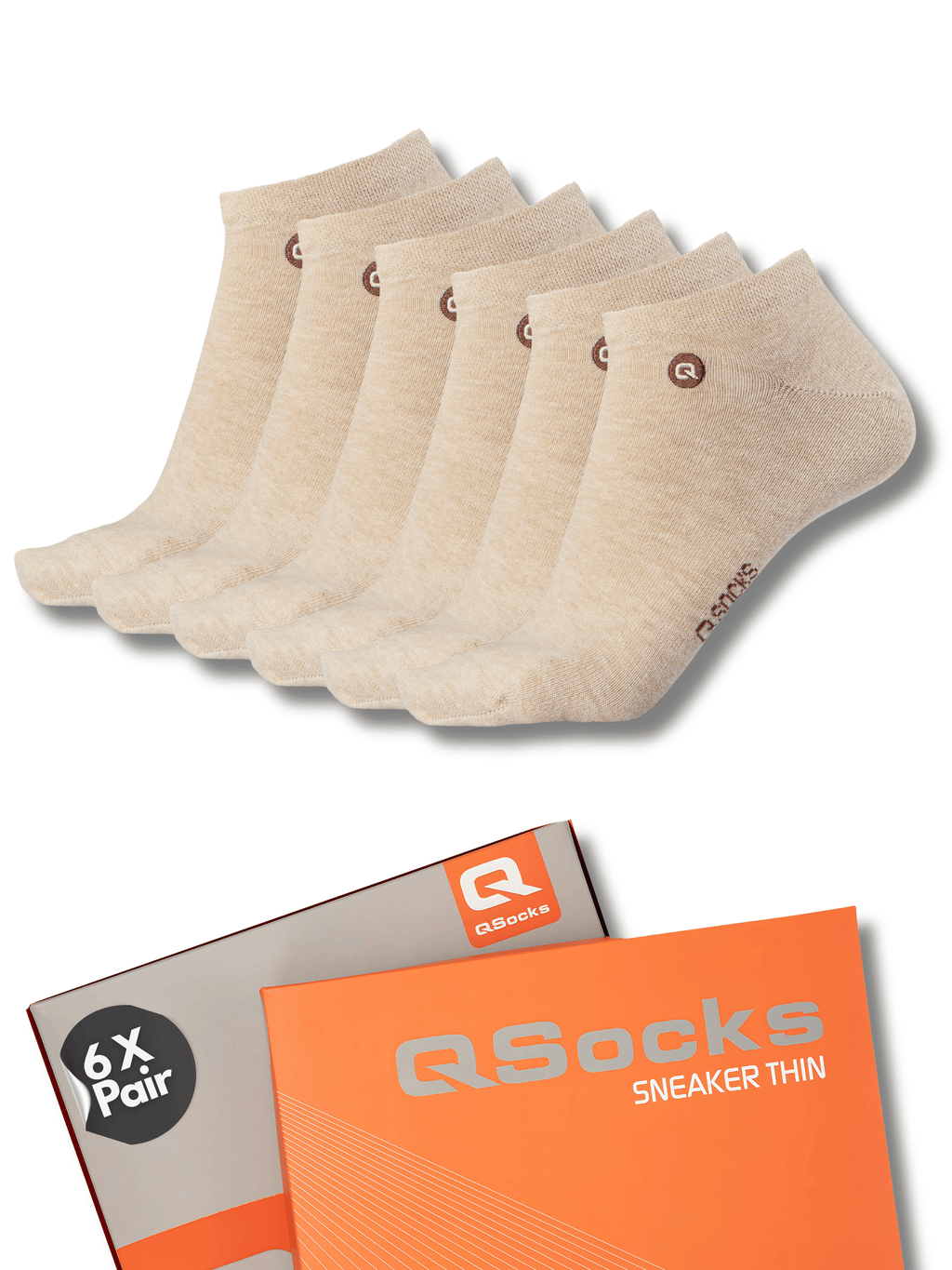 QOLONIA Dünne Sneaker Socken Herren & Damen (6er Pack) – Atmungsaktive Sommer Söckchen