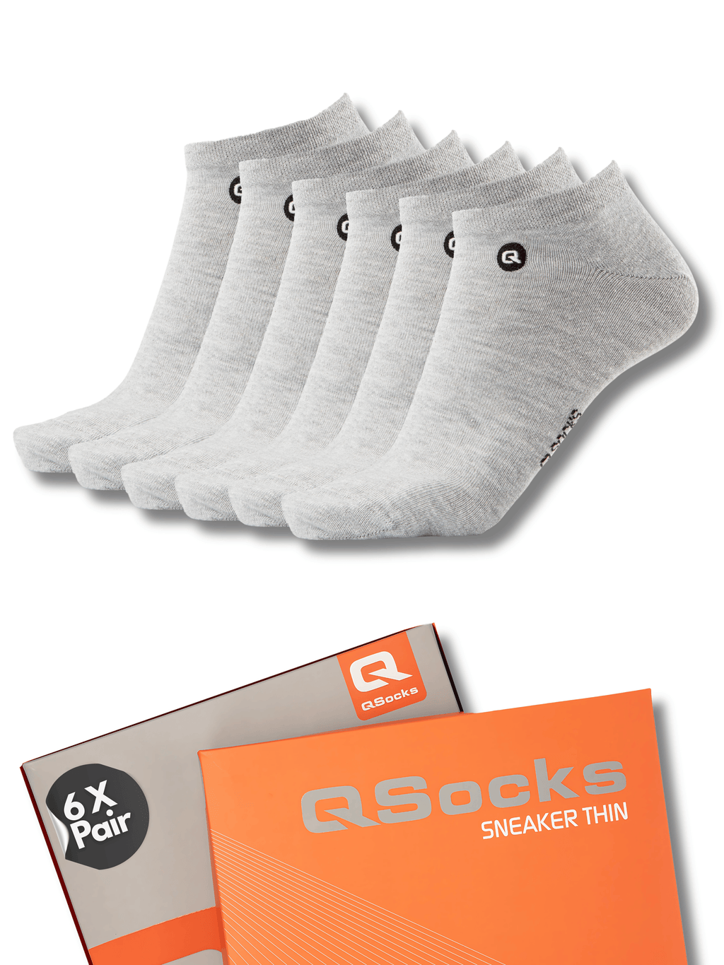 QOLONIA Dünne Sneaker Socken Herren & Damen (6er Pack) – Atmungsaktive Sommer Söckchen