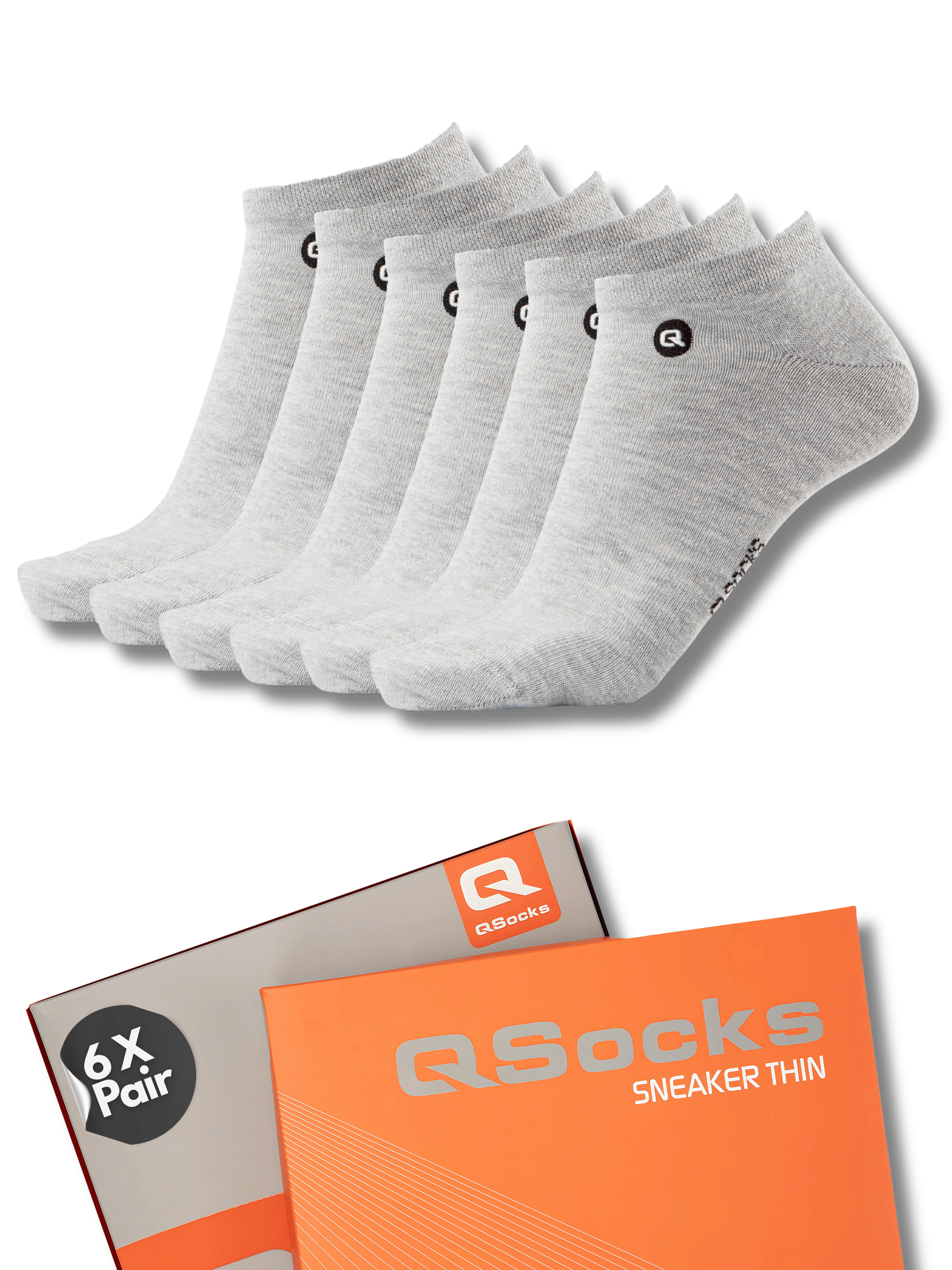 QOLONIA Dünne Sneaker Socken Herren & Damen (6er Pack) – Atmungsaktive Sommer Söckchen