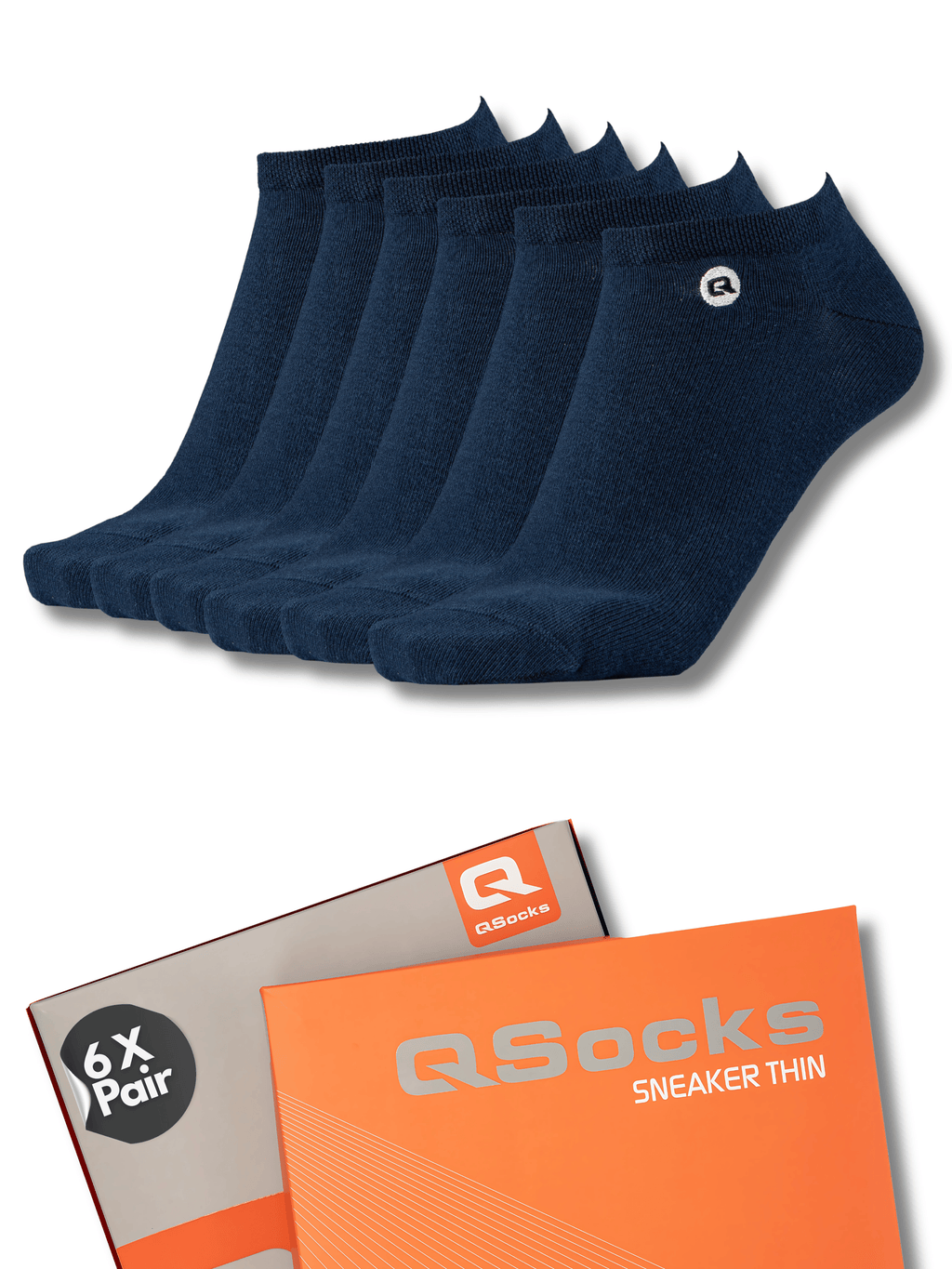 QOLONIA Dünne Sneaker Socken Herren & Damen (6er Pack) – Atmungsaktive Sommer Söckchen