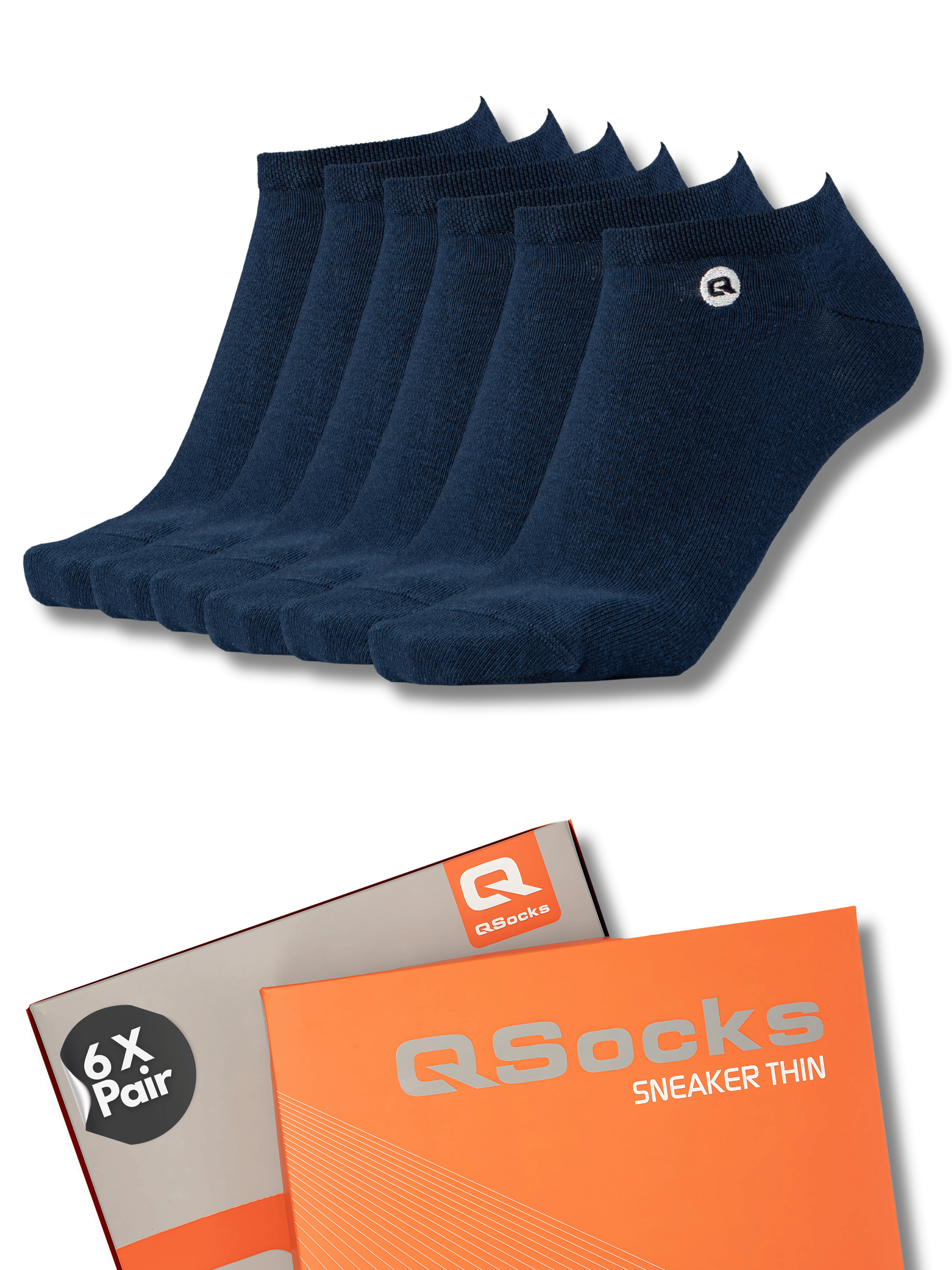 QOLONIA Dünne Sneaker Socken Herren & Damen (6er Pack) – Atmungsaktive Sommer Söckchen