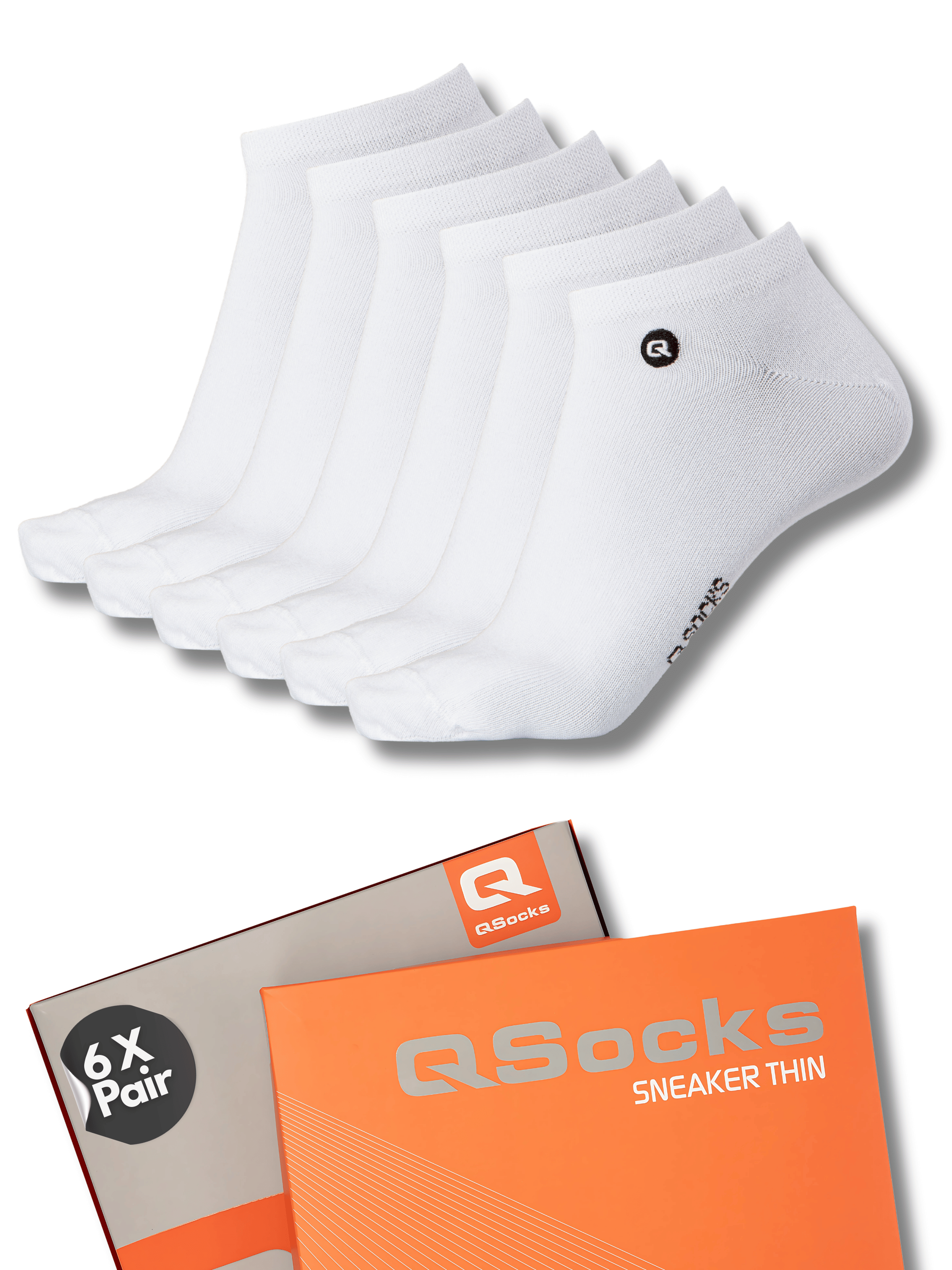 QOLONIA Dünne Sneaker Socken Herren & Damen (6er Pack) – Atmungsaktive Sommer Söckchen