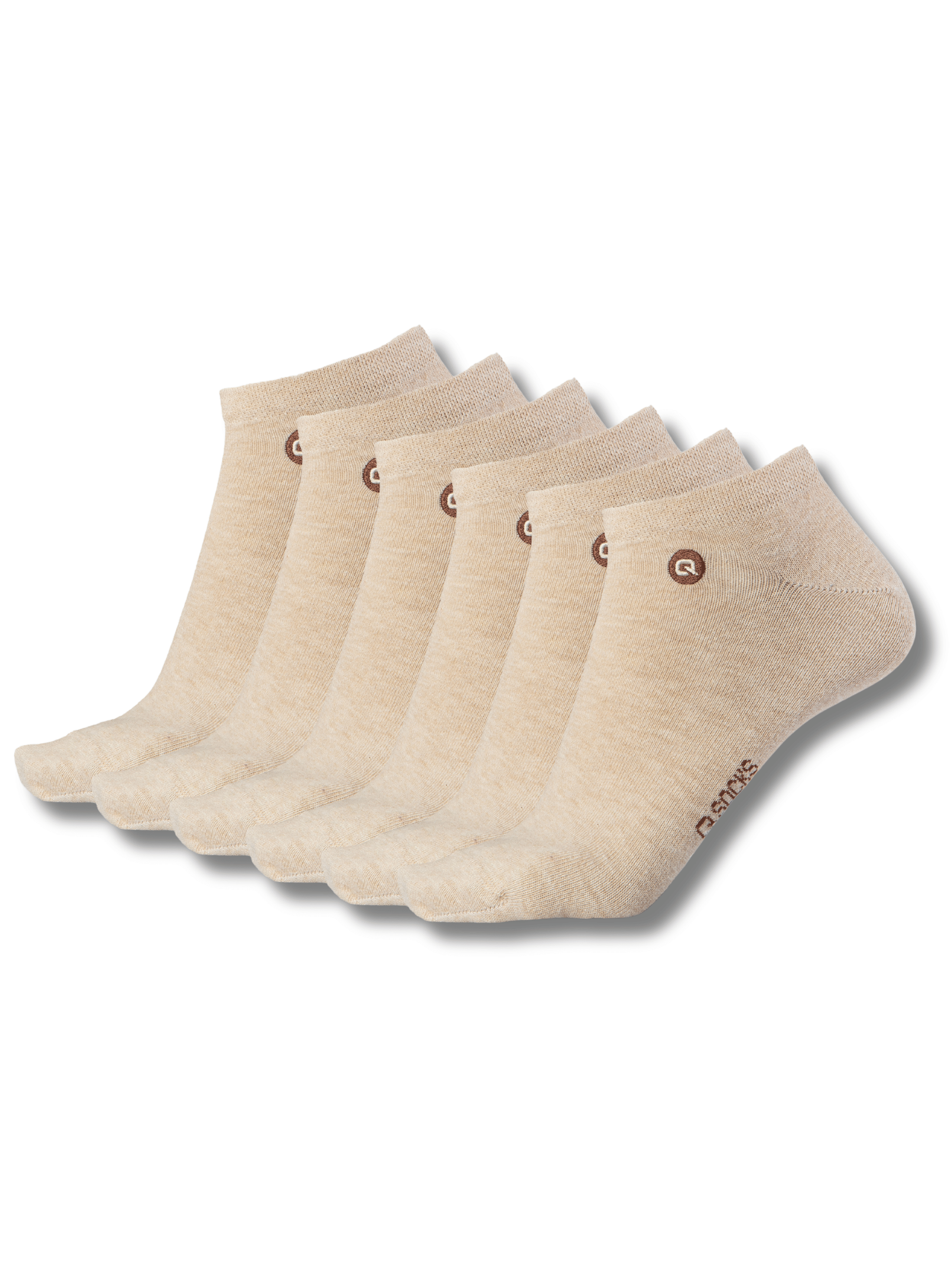 QOLONIA Dünne Sneaker Socken Herren & Damen (6er Pack) – Atmungsaktive Sommer Söckchen