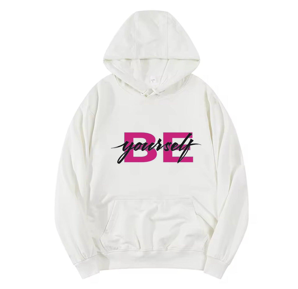 BE YOURSELF,New fashionable round neck hoodie