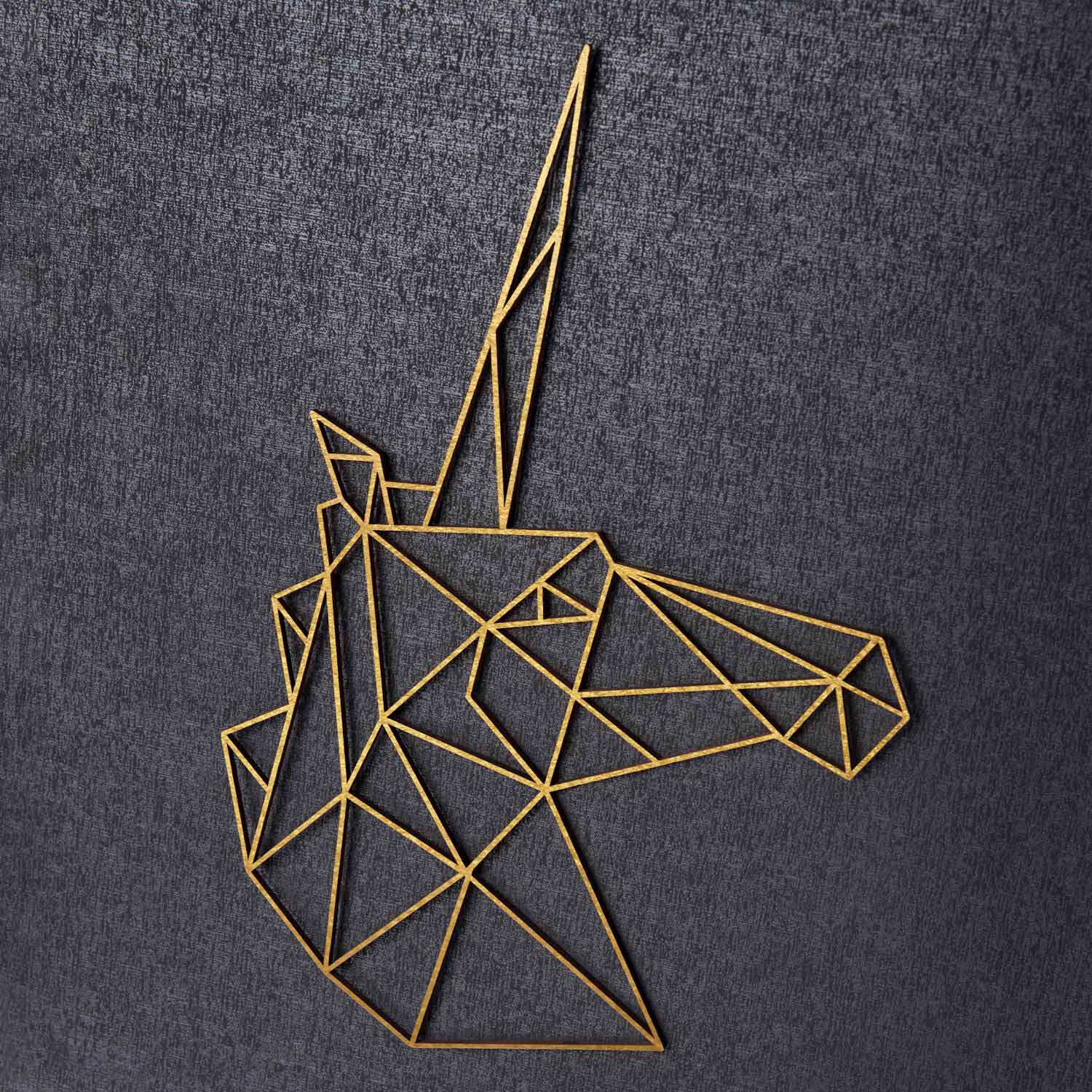 Origami Einhornkopf aus Holz -