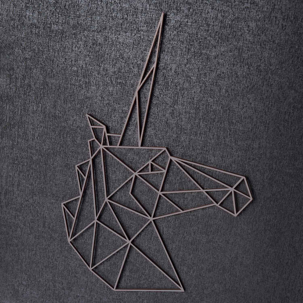 Origami Einhornkopf aus Holz -