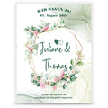 Hochzeitseinladungskarte im Eucalyptus Design