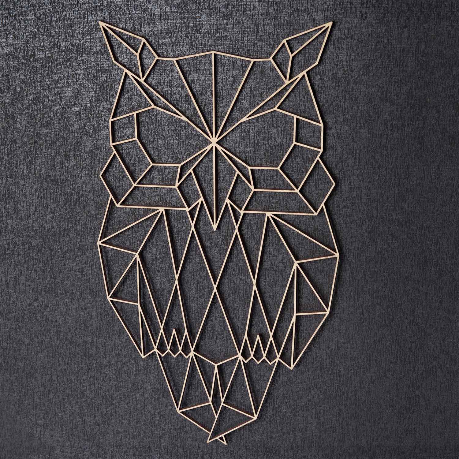 Origami Eule aus Holz -