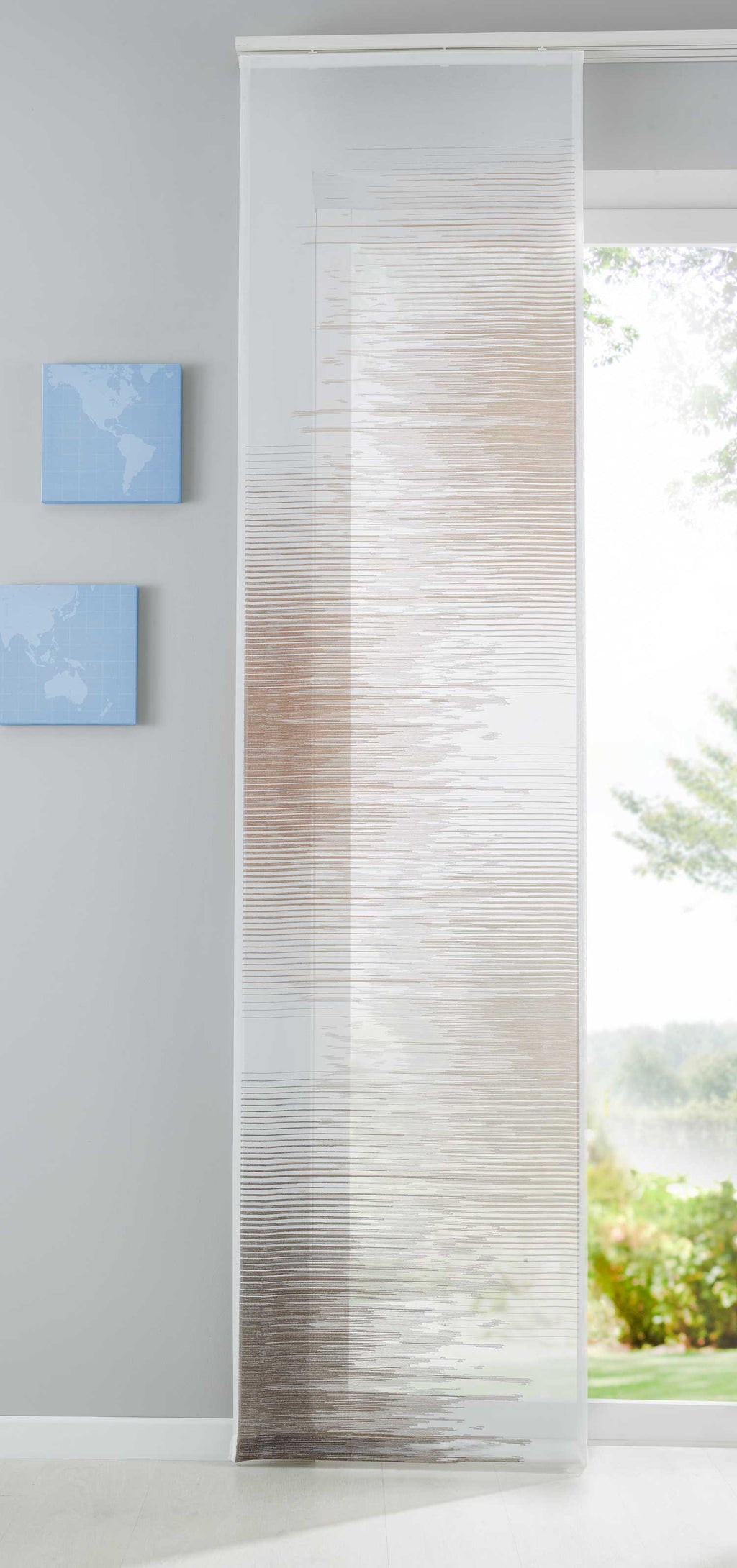 Flächenvorhang Istanbul Farbverlauf transparent Schiebegardine Raumteiler Voile Jacquard  10000147