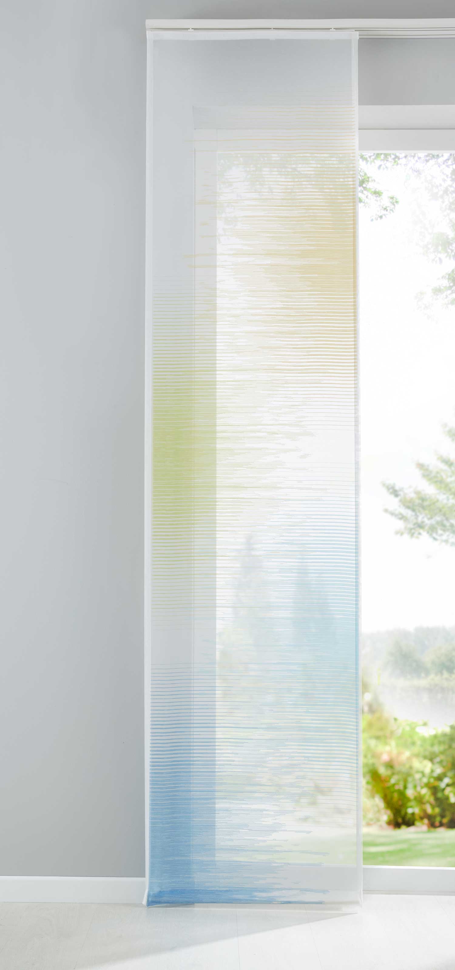 Flächenvorhang Istanbul Farbverlauf transparent Schiebegardine Raumteiler Voile Jacquard  10000147
