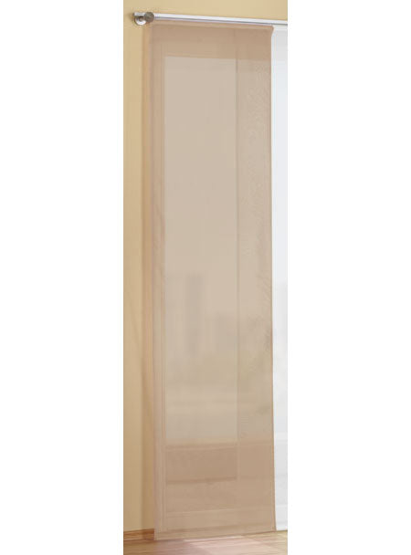 Flächenvorhang Schiebegardine Voile Uni transparent mit Paneelwagen und Beschwerungsstange 80600