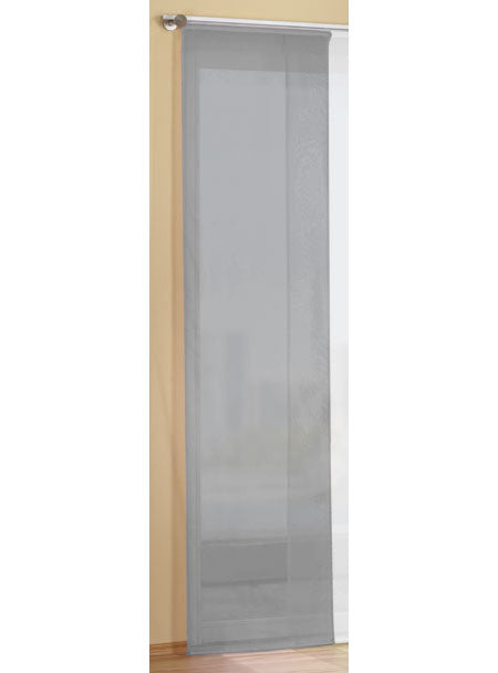 Flächenvorhang Schiebegardine Voile Uni transparent mit Paneelwagen und Beschwerungsstange 80600