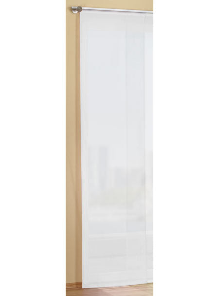 Flächenvorhang Schiebegardine Voile Uni transparent mit Paneelwagen und Beschwerungsstange 80600