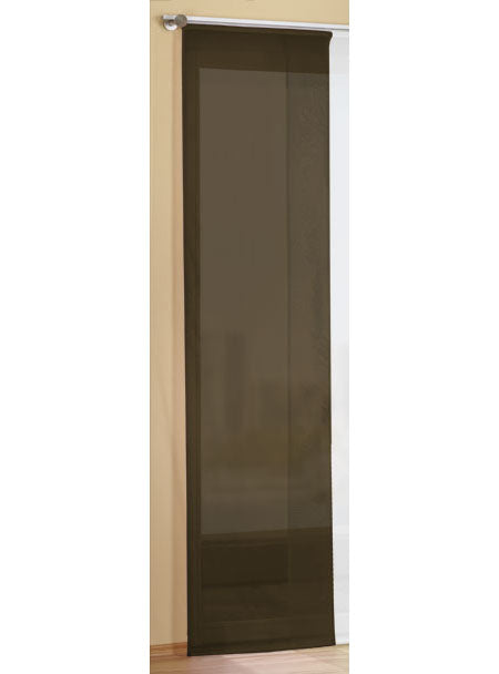 Flächenvorhang Schiebegardine Voile Uni transparent mit Paneelwagen und Beschwerungsstange 80600