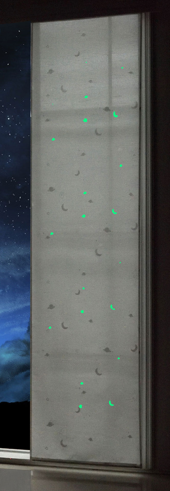 Flächenvorhang blickdicht Motiv Sterne Monde fluoreszierend Kinder Kids Paneelwagen (Höhe x Breite cm) 80495