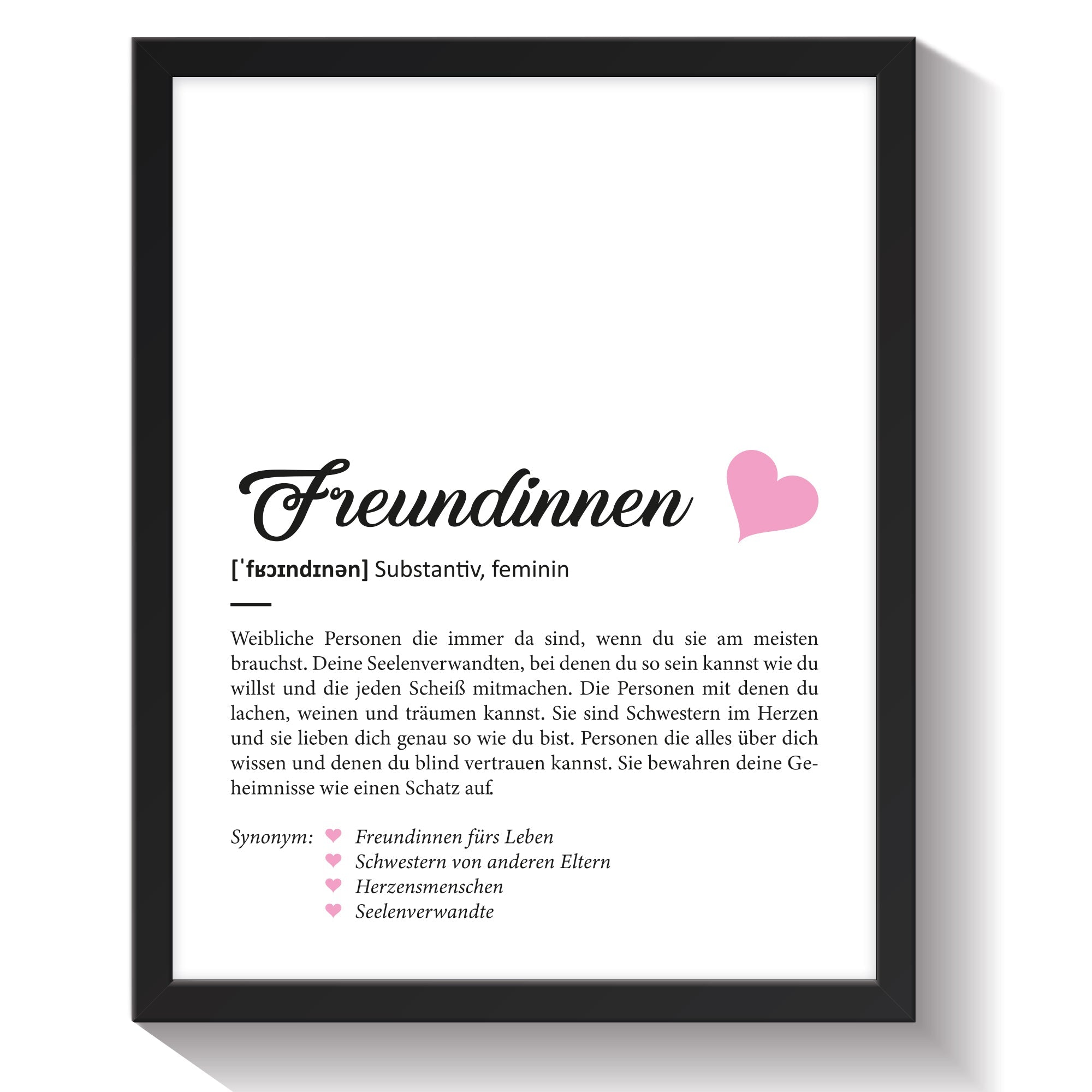 Definition Poster, Kunstdrucke & Worterklärung auf DIN A4 Premium-Foto-Papier