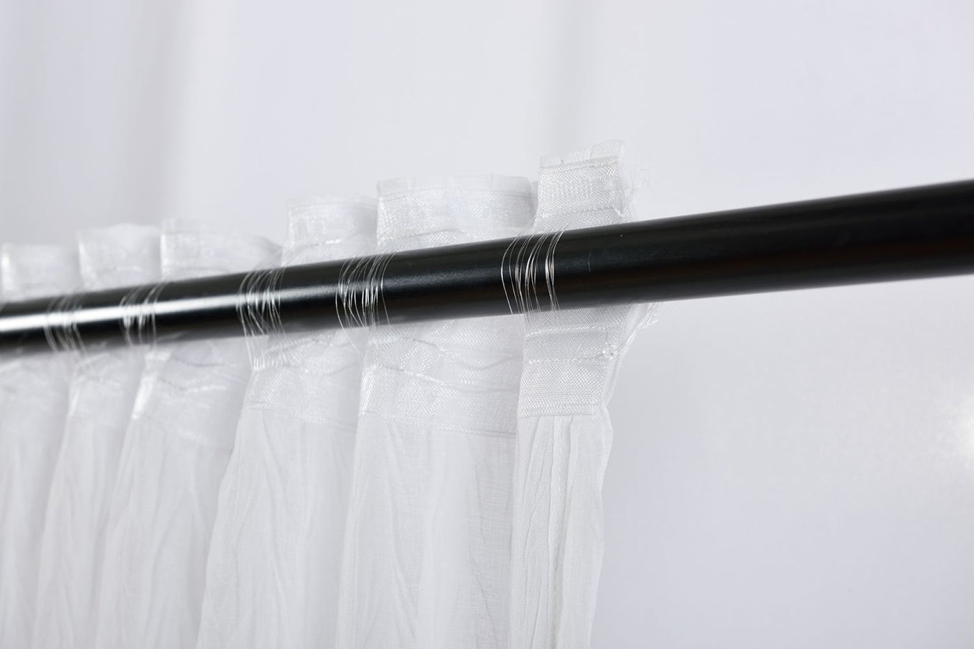Gardine Crushed Leinen Optik Transparent verdeckte Schlaufen Universalband (Höhe x Breite cm) 20475