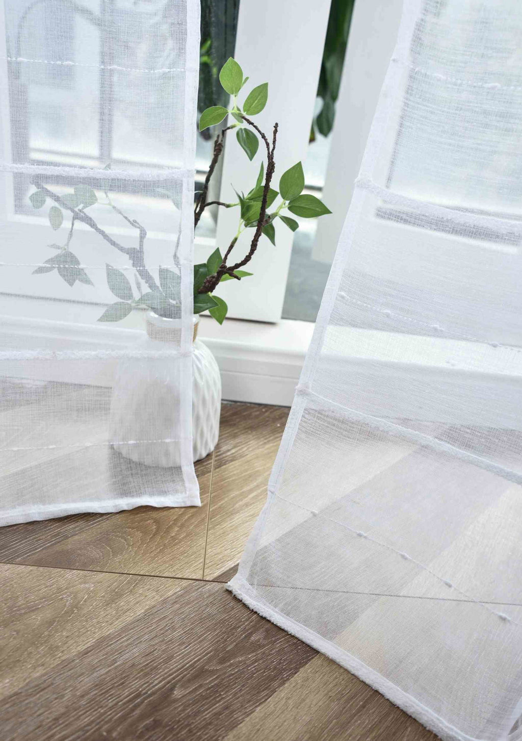 Gardine HxB 245x140 cm Natur Classic »VALENCIA« Multiband Aufhängung Scherli Transparent Leinen-Optik 2023410
