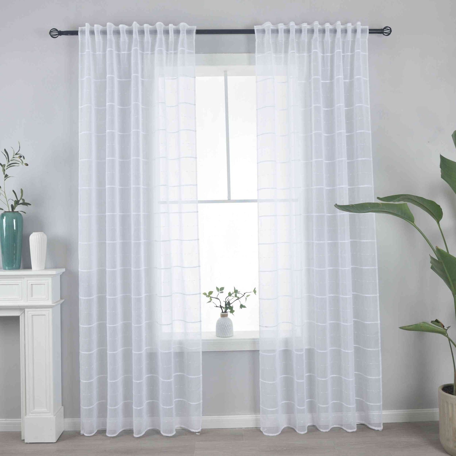 Gardine HxB 245x140 cm Natur Classic »VALENCIA« Multiband Aufhängung Scherli Transparent Leinen-Optik 2023410