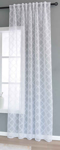 Gardine HxB 245x140 cm Natur Diamond »VALENCIA« Multiband Aufhängung Scherli Transparent Leinen-Optik 2023430