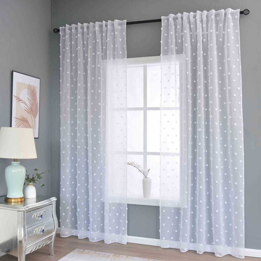 Gardine HxB 245x140 cm Natur Snowflakes »VALENCIA« Multiband Aufhängung Scherli Transparent Leinen-Optik 2023450