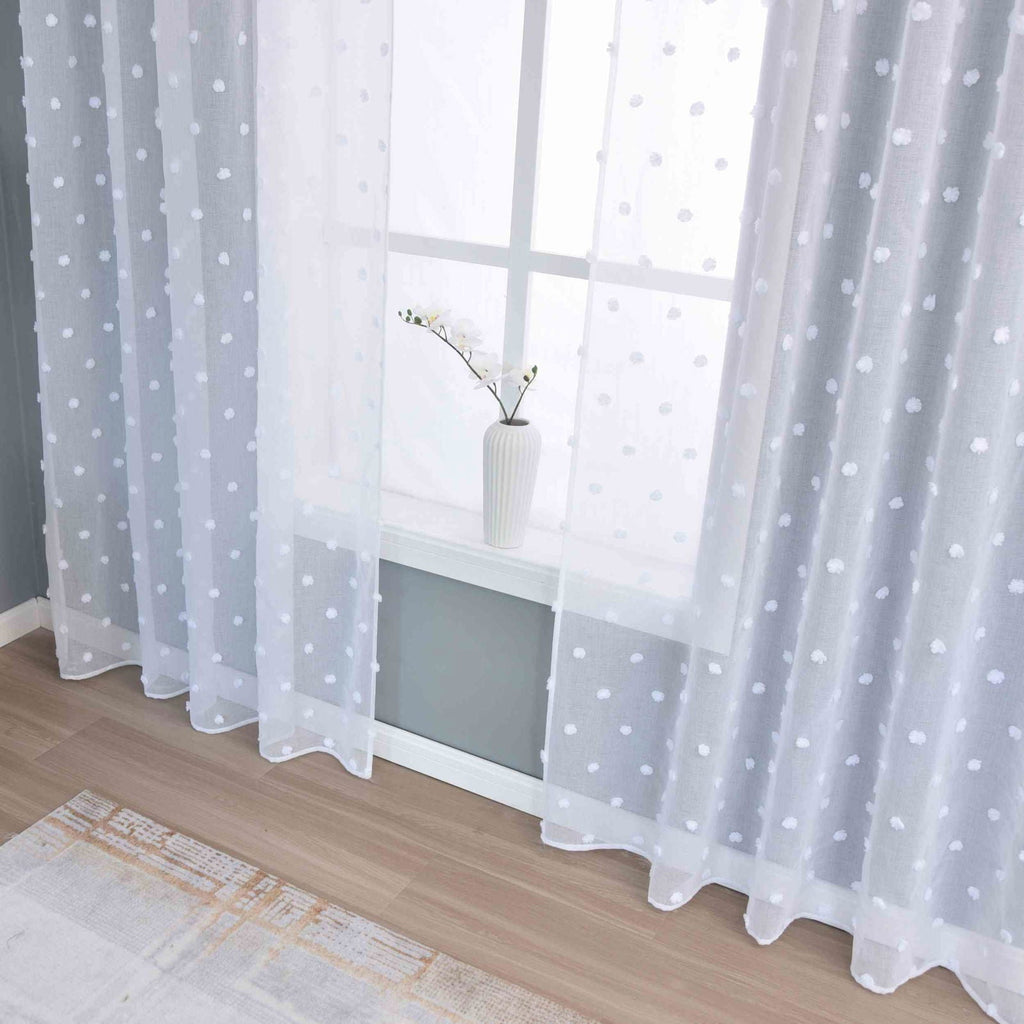 Gardine HxB 245x140 cm Natur Snowflakes »VALENCIA« Multiband Aufhängung Scherli Transparent Leinen-Optik 2023450